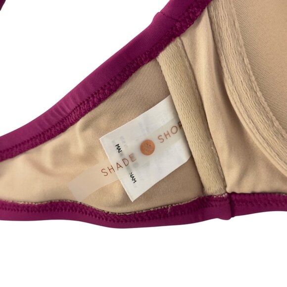 Shade And Shore Womens 36D Pink Magenta Underwire Bikini Top Twist Ring Detail - Picture 4 of 10